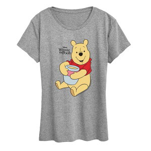 �f�B�Y�j�[ ���f�B�[�X �g�b�v�X T�V���c �O���t�B�b�N Women's Disney's Winnie The Poohunny Pot Graphic Tee Heather Gray �O���[