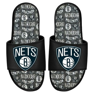 yz ACXCh Y T_ V[Y ISlide Brooklyn Nets Team Pattern Gel Slide Sandals Net Black