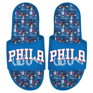 yz ACXCh Y T_ V[Y ISlide Philadelphia 76ers Team Pattern Gel Slide Sandals 76r Blue