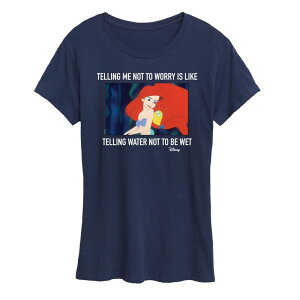 �f�B�Y�j�[ ���f�B�[�X �g�b�v�X T�V���c �O���t�B�b�N Disney Princess Ariel Women's Noto Worry Graphic Tee Navy �l�C�r�[