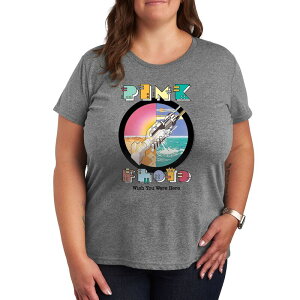�A�j���L�����N�^�[ ���f�B�[�X �g�b�v�X T�V���c �v���X�T�C�Y �O���t�B�b�N Licensed Character Plus Pink Floyd Robot Handshake Graphic Tee Heather Gray �O���[