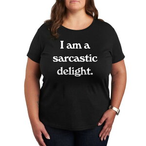�A�j���L�����N�^�[ ���f�B�[�X �g�b�v�X T�V���c �v���X�T�C�Y �O���t�B�b�N Licensed Character Plus I Am A Sarcastic Delight Graphic Tee Black �u���b�N