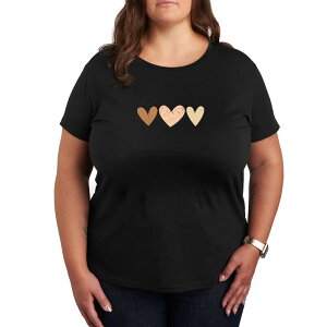 �A�j���L�����N�^�[ ���f�B�[�X �g�b�v�X T�V���c �v���X�T�C�Y �O���t�B�b�N Licensed Character Plusketchy Hearts Graphic Tee Black �u���b�N