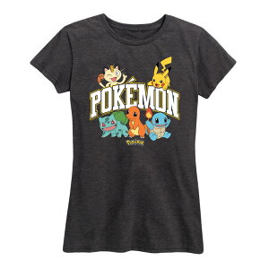 �A�j���L�����N�^�[ ���f�B�[�X �g�b�v�X T�V���c �v���X�T�C�Y �O���t�B�b�N Licensed Character Plus Pokemon Athletic Graphic Tee Heather Charcoal �`���R�[��