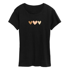 �A�j���L�����N�^�[ ���f�B�[�X �g�b�v�X T�V���c �O���t�B�b�N Licensed Character Women'sketchy Hearts Graphic Tee Black �u���b�N
