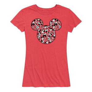 �f�B�Y�j�[ ���f�B�[�X �g�b�v�X T�V���c �O���t�B�b�N Disney's Mickey Mouse Women's Meta Graphic Tee Heathered �w�U�[
