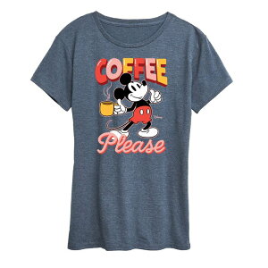 �f�B�Y�j�[ ���f�B�[�X �g�b�v�X T�V���c �O���t�B�b�N Disney's Mickey Mouse Women's Coffee Graphic Tee Heather Blue �w�U�[