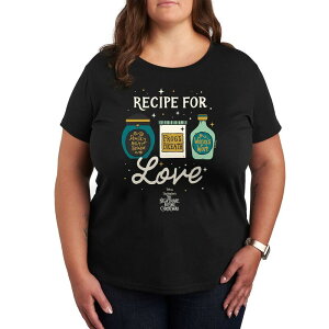 �f�B�Y�j�[ ���f�B�[�X �g�b�v�X T�V���c �v���X�T�C�Y �O���t�B�b�N Disney's The Nightmare Before Christmas Plus Recipe For Love Graphic Tee Black �u���b�N
