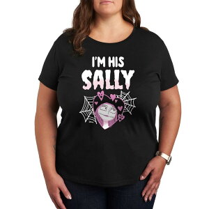 �f�B�Y�j�[ ���f�B�[�X �g�b�v�X T�V���c �v���X�T�C�Y �O���t�B�b�N Disney's The Nightmare Before Christmas I'm Hisally Plus Graphic Tee Black �u���b�N
