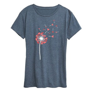�A�j���L�����N�^�[ ���f�B�[�X �g�b�v�X T�V���c �O���t�B�b�N Licensed Character Women's Dandelion Hearts Graphic Tee Heather Blue �w�U�[