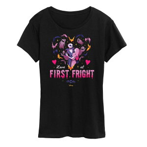 �f�B�Y�j�[ ���f�B�[�X �g�b�v�X T�V���c �O���t�B�b�N Disney's The Nightmare Before Christmas Women's Love At First Fright Graphic Tee Black �u���b�N