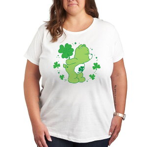 �A�j���L�����N�^�[ ���f�B�[�X �g�b�v�X T�V���c �v���X�T�C�Y �O���t�B�b�N Licensed Character Plus Care Bearshamrock Graphic Tee White �z���C�g