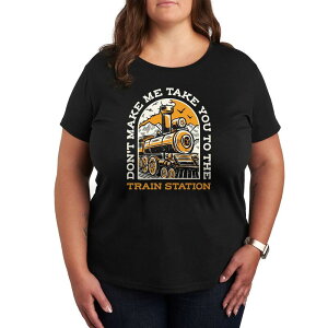 �A�j���L�����N�^�[ ���f�B�[�X �g�b�v�X T�V���c �v���X�T�C�Y �O���t�B�b�N Licensed Character Plus Yellowstone Don't Make Me Graphic Tee Black �u���b�N