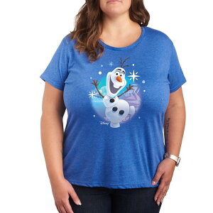 �f�B�Y�j�[ ���f�B�[�X �g�b�v�X T�V���c �v���X�T�C�Y �O���t�B�b�N Disney's Frozen 2 Plus Thisnowman Can Graphic Tee Heatheroyal Blue �w�U�[