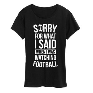 �A�j���L�����N�^�[ ���f�B�[�X �g�b�v�X T�V���c �O���t�B�b�N Licensed Character Women's Watching Football Graphic Tee Black �u���b�N