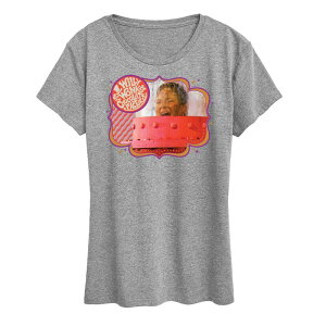 �A�j���L�����N�^�[ ���f�B�[�X �g�b�v�X T�V���c �O���t�B�b�N Licensed Character Women's Willy Wonkand the Chocolate Factory Augustus Gloop Graphic Tee Heather Grey �O���[