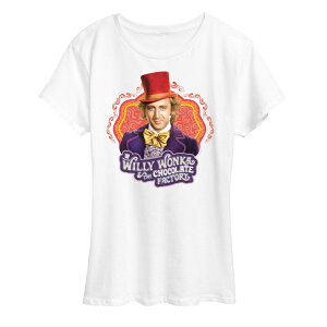 �A�j���L�����N�^�[ ���f�B�[�X �g�b�v�X T�V���c �O���t�B�b�N Licensed Character Women's Willy Wonkand the Chocolate Factory Willy Wonka Graphic Tee White �z���C�g