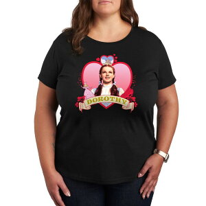 �A�j���L�����N�^�[ ���f�B�[�X �g�b�v�X T�V���c �v���X�T�C�Y �O���t�B�b�N Licensed Character Plus Wizard of Oz Heart Dorothy Graphic Tee Black �u���b�N
