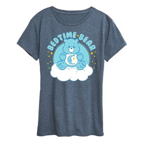�A�j���L�����N�^�[ ���f�B�[�X �g�b�v�X T�V���c �O���t�B�b�N Licensed Character Women's Care Bears Bedtime Bear Graphic Tee Heather Blue �w�U�[