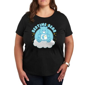 �A�j���L�����N�^�[ ���f�B�[�X �g�b�v�X T�V���c �v���X�T�C�Y �O���t�B�b�N Licensed Character Plus Care Bears Bedtime Bear Graphic Tee Black �u���b�N
