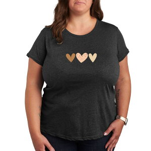 �A�j���L�����N�^�[ ���f�B�[�X �g�b�v�X T�V���c �v���X�T�C�Y �O���t�B�b�N Licensed Character Plusketchy Hearts Graphic Tee Heather Charcoal �`���R�[��