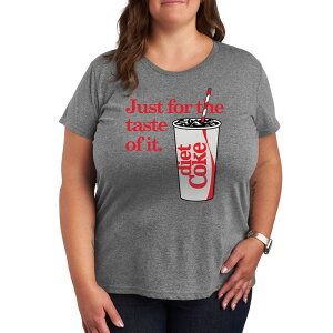 �A�j���L�����N�^�[ ���f�B�[�X �g�b�v�X T�V���c �v���X�T�C�Y �O���t�B�b�N Licensed Character Plus Diet Coke For The Taste Of It Graphic Tee Heather Gray �O���[