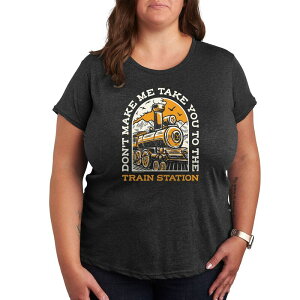 �A�j���L�����N�^�[ ���f�B�[�X �g�b�v�X T�V���c �v���X�T�C�Y �O���t�B�b�N Licensed Character Plus Yellowstone Don't Make Me Graphic Tee Heather Charcoal �`���R�[��