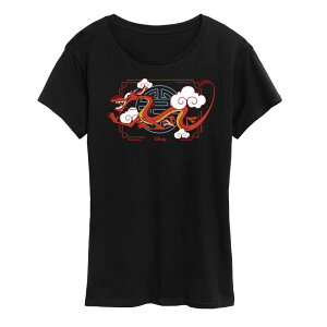 �f�B�Y�j�[ ���f�B�[�X �g�b�v�X T�V���c �O���t�B�b�N Disney's Mulan Mushu Women'sFrame Graphic Tee Black �u���b�N