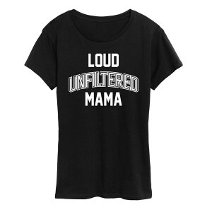 �A���u�����f�b�h ���f�B�[�X �g�b�v�X T�V���c �O���t�B�b�N Unbranded Women's Loud Unfiltered Mama Graphic Tee Black �u���b�N
