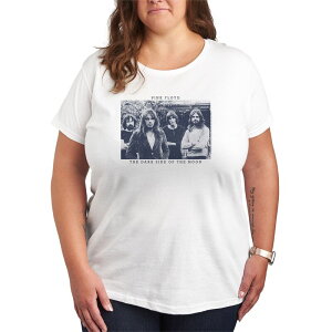 �A�j���L�����N�^�[ ���f�B�[�X �g�b�v�X T�V���c �v���X�T�C�Y �O���t�B�b�N Licensed Character Plusize Pink Floyd The Dark Side of the Moon Graphic Tee White �z���C�g