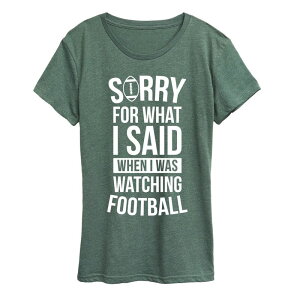 �A�j���L�����N�^�[ ���f�B�[�X �g�b�v�X T�V���c �O���t�B�b�N Licensed Character Women's Watching Football Graphic Tee Heather Green �w�U�[