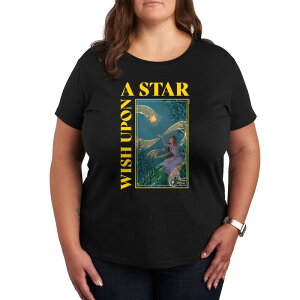 �f�B�Y�j�[ ���f�B�[�X �g�b�v�X T�V���c �v���X�T�C�Y �O���t�B�b�N Disney's Wish Asha Plus Upon A Star Graphic Tee Black �u���b�N