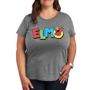 �A�j���L�����N�^�[ ���f�B�[�X �g�b�v�X T�V���c �v���X�T�C�Y �O���t�B�b�N Licensed Character Plusesame Street Elmo Graphic Tee Heather Gray �O���[