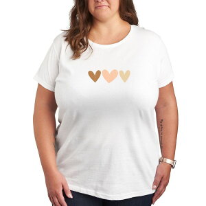 �A�j���L�����N�^�[ ���f�B�[�X �g�b�v�X T�V���c �v���X�T�C�Y �O���t�B�b�N Licensed Character Plusketchy Hearts Graphic Tee White �z���C�g