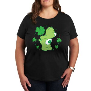 �A�j���L�����N�^�[ ���f�B�[�X �g�b�v�X T�V���c �v���X�T�C�Y �O���t�B�b�N Licensed Character Plus Care Bearshamrock Graphic Tee Black �u���b�N