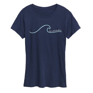 �A���u�����f�b�h ���f�B�[�X �g�b�v�X T�V���c �O���t�B�b�N Unbranded Women's Go Withe Flowave Graphic Tee Navy �l�C�r�[