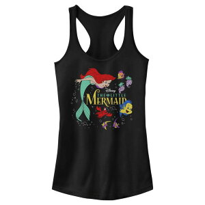 �f�B�Y�j�[ ���f�B�[�X �g�b�v�X T�V���c Disney's The Little Mermaid Movie Poster Juniors' Racerback Tank Top Black �u���b�N