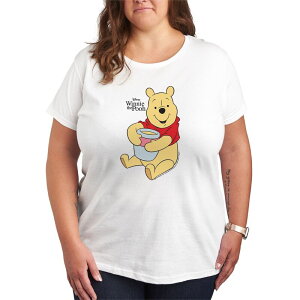 �f�B�Y�j�[ ���f�B�[�X �g�b�v�X T�V���c �v���X�T�C�Y �O���t�B�b�N Plusize Disney's Winnie The Poohunny Pot Graphic Tee White �z���C�g