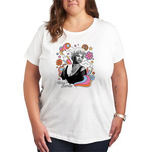 �A�j���L�����N�^�[ ���f�B�[�X �g�b�v�X T�V���c �v���X�T�C�Y �O���t�B�b�N Licensed Character Plusizetta James Groovy Icons Graphic Tee White �z���C�g