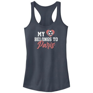 �A���u�����f�b�h ���f�B�[�X �g�b�v�X T�V���c �O���t�B�b�N Unbranded Juniors' My Heart Belongs To Parisoccer Graphic Racerback Tank Indigo �C���f�B�S