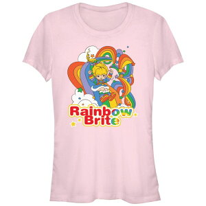 �A�j���L�����N�^�[ ���f�B�[�X �g�b�v�X T�V���c �O���t�B�b�N Licensed Character Juniors' Rainbow Brite Colorful Slide Graphic Tee Light Pink �s���N