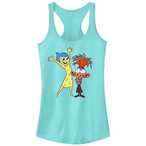 �f�B�Y�j�[ �s�N�T�[ ���f�B�[�X �g�b�v�X T�V���c �O���t�B�b�N Disney / Pixar's Inside Out 2 Joy And Anxiety Juniors' Graphic Racerback Tank Top Cancun