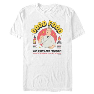 �A�j���L�����N�^�[ �����Y �g�b�v�X T�V���c �O���t�B�b�N Licensed Character Men's Bobby Hill Good Food Graphic Tee White �z���C�g