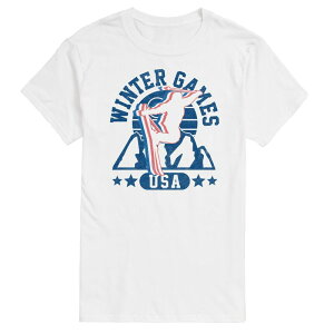 �A�j���L�����N�^�[ �����Y �g�b�v�X T�V���c �g�[�� �O���t�B�b�N Licensed Character Big & Tall Winter Gameskiingraphic Tee White �z���C�g