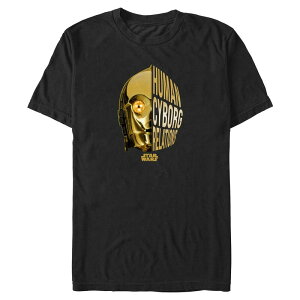 �X�^�[ �E�H�[�Y �����Y �g�b�v�X T�V���c �g�[�� �O���t�B�b�N Big & Tall Star Wars C-3PO Human Cyborg Relations Graphic Tee Black �u���b�N