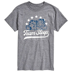 �A�j���L�����N�^�[ �����Y �g�b�v�X T�V���c �g�[�� �O���t�B�b�N Licensed Character Big & Tall Garfield Team Sleep All-Star Nap Tour Graphic Tee Athletic Heather �w�U�[