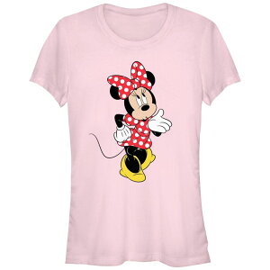 �f�B�Y�j�[ ���f�B�[�X �g�b�v�X T�V���c �O���t�B�b�N Disney's Minnie Mouse Juniors' Blowing A Kiss Graphic Tee Light Pink �s���N