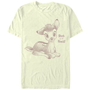�f�B�Y�j�[ ���f�B�[�X �g�b�v�X T�V���c �O���t�B�b�N Disney's Bambi Deer To My Heart Juniors' Graphic Tee Natural
