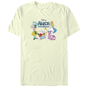 �f�B�Y�j�[ ���f�B�[�X �g�b�v�X T�V���c �O���t�B�b�N Disney's Alice In Wonderland Alice And Friends Juniors' Boyfriend Graphic Tee Natural