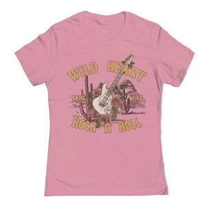 �A���u�����f�b�h ���f�B�[�X �g�b�v�X T�V���c �O���t�B�b�N Unbranded Junior's Wild Heart Graphic Tee Light Pink �s���N